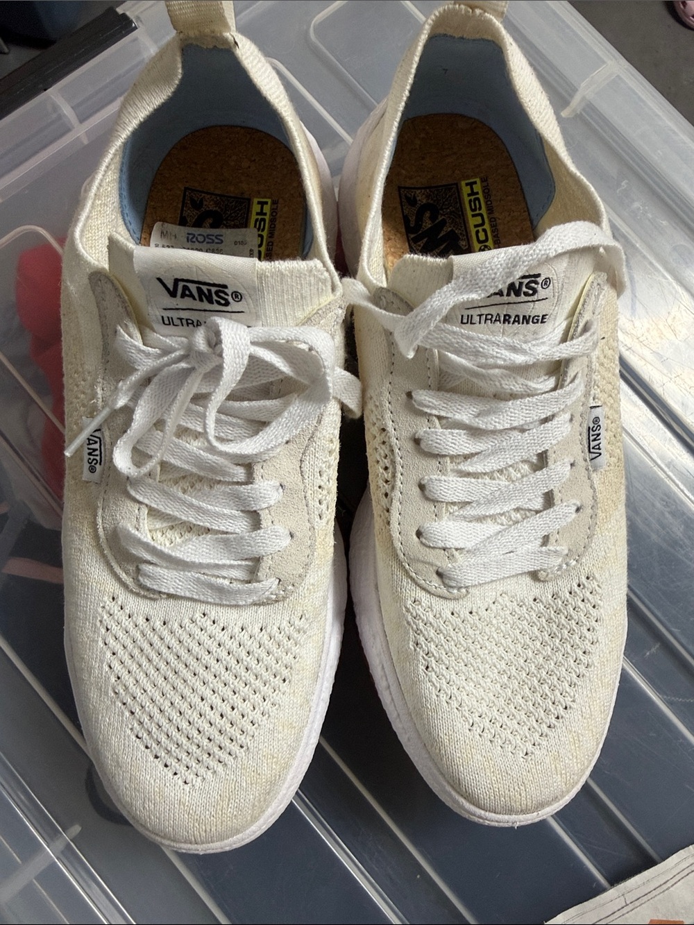 Vans Ultrarange Men's Cream/White Knit Sneakers